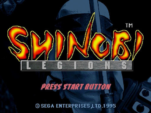 Shinobi Legions title screen for Sega Saturn
